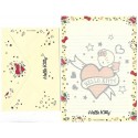 Ano 2019. Conjunto de Papel de Carta Hello Kitty Tatto TECA Sanrio