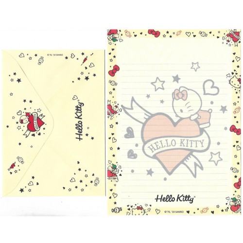 Ano 2019. Conjunto de Papel de Carta Hello Kitty Tatto TECA Sanrio