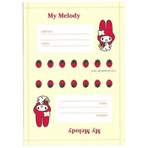 Ano 1997. Papel de Carta - Envelope My Melody CAM2 Antigo (Vintage) Sanrio