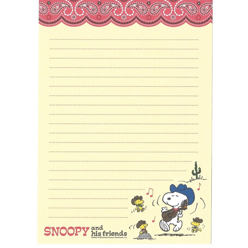 Papel de Carta Vintage Snoopy & His Friends Sanrio Peanuts Hallmark Japan