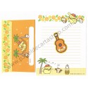 Ano 2001. Conjunto de Papel de Carta PomPomPurin Hawaii Antigo (Vintage) Sanrio