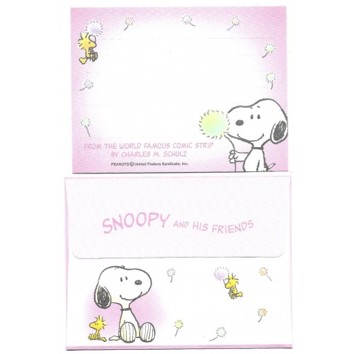 Conjunto de Mini-Papel de Carta Snoopy & Woodstock CRS Hmk