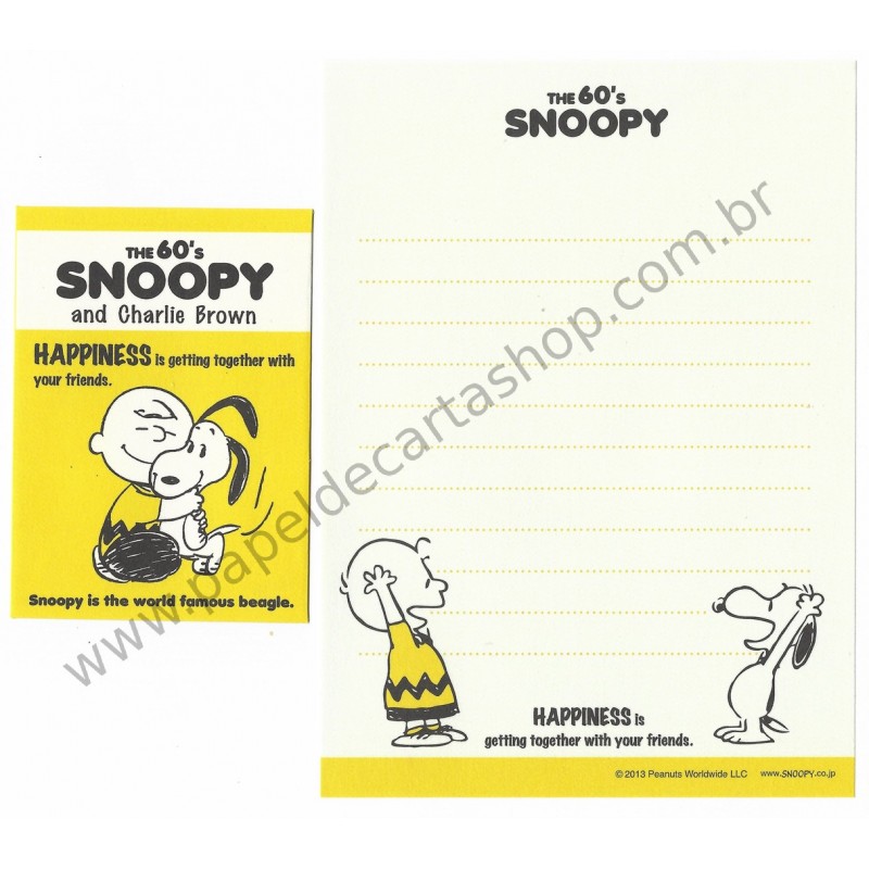 Conjunto de Mini Papel de Carta The 60's Snoopy and Charlie Brown I