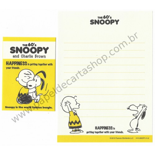 Conjunto de Mini Papel de Carta The 60's Snoopy and Charlie Brown I