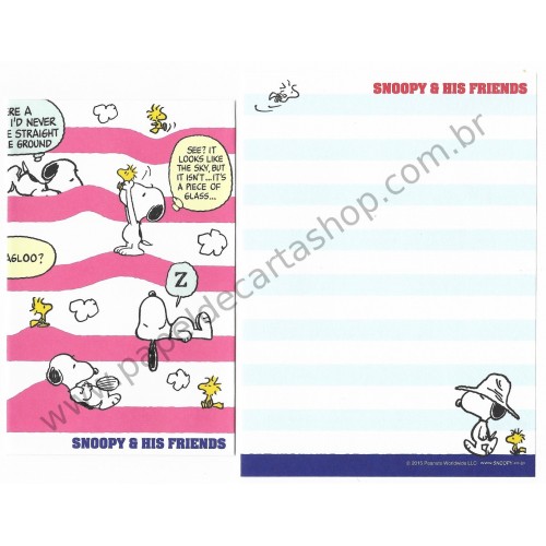 Kit 2 Conjuntos de Mini-Papel de Carta SNOOPY & Friends Peanuts