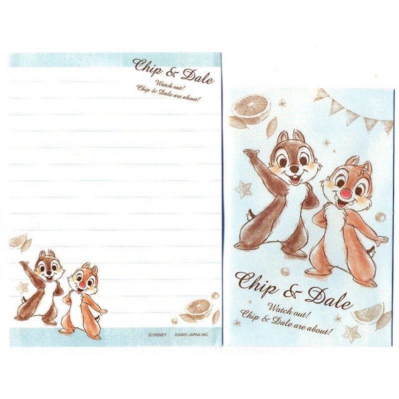 Kit 2 Conjuntos de Mini-Papéis de Carta Disney Chip & Dale