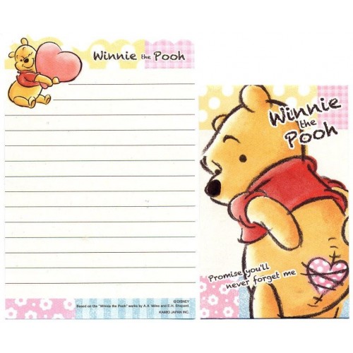 Kit 2 Conjuntos de Mini- Papel de Carta Disney Winnie the Pooh