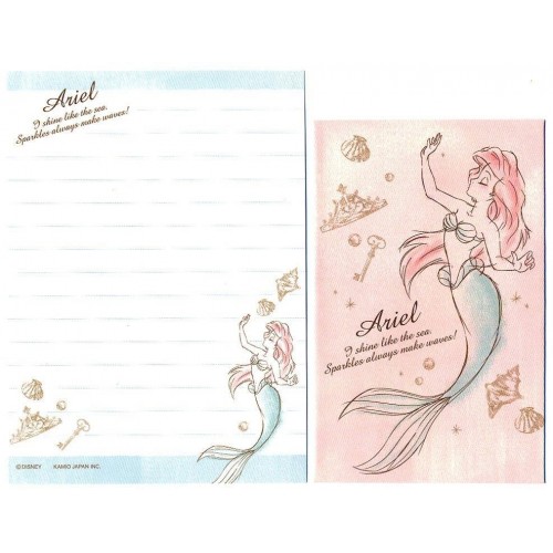 Kit 2 Conjuntos de Mini-Papéis de Carta Disney Ariel