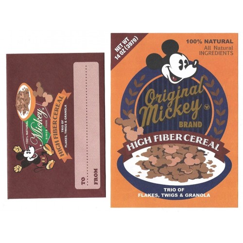 Conjunto de Papel de Carta Pequeno Mickey Mouse Fiber Cereal II Disney