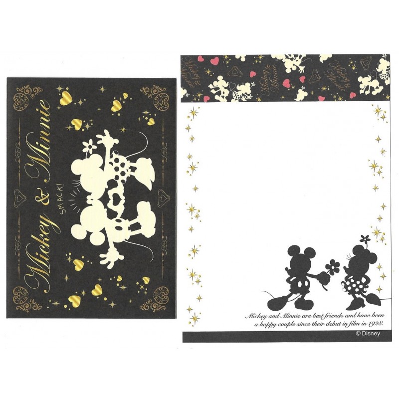 Conjunto de Mini Papel de Carta Mickey & Minnie BLACK 