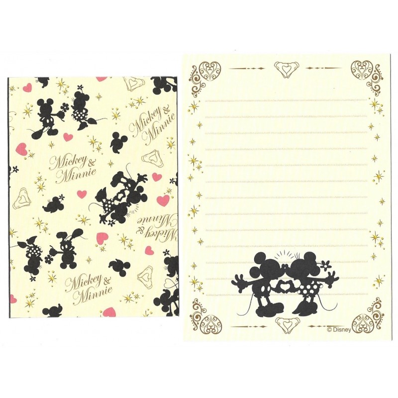 Conjunto de Mini Papel de Carta Mickey & Minnie BLACK II