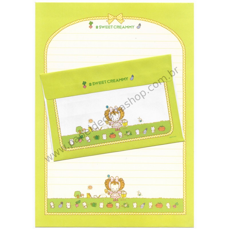 Conjunto de Papel de Carta Vintage Sweet Creammy (CVD)