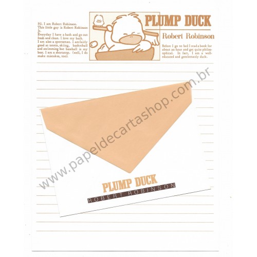Conjunto de Papel de Carta Antigo (Vintage) Plump Duck