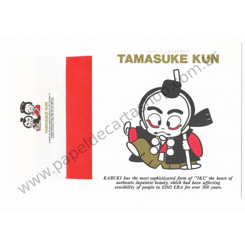 Conjunto de Papel de Carta Antigo (Vintage) Tamasuke Kun PENTEL JAPAN