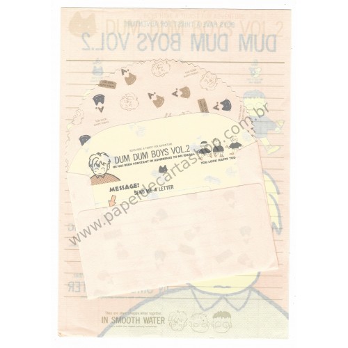 Conjunto de Papel de Carta Antigo DUM DUM BOYS Vol 2 Japan