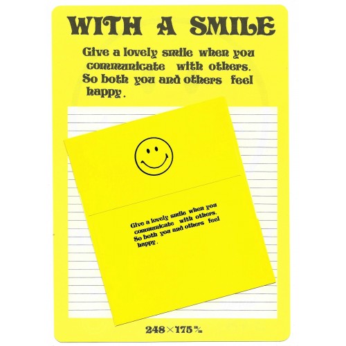 Conjunto de Papel de Carta Antigo (Vintage) With A Smile JAPAN