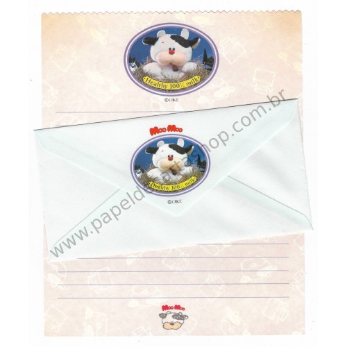 Conjunto de Papel de Carta Antigo (Vintage) Moo Moo CAZ