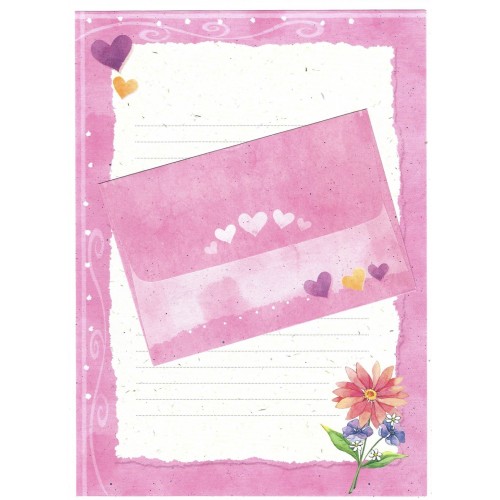 CAPA & Conjunto de Papel de Carta Shinn Jee Flower P180173-4