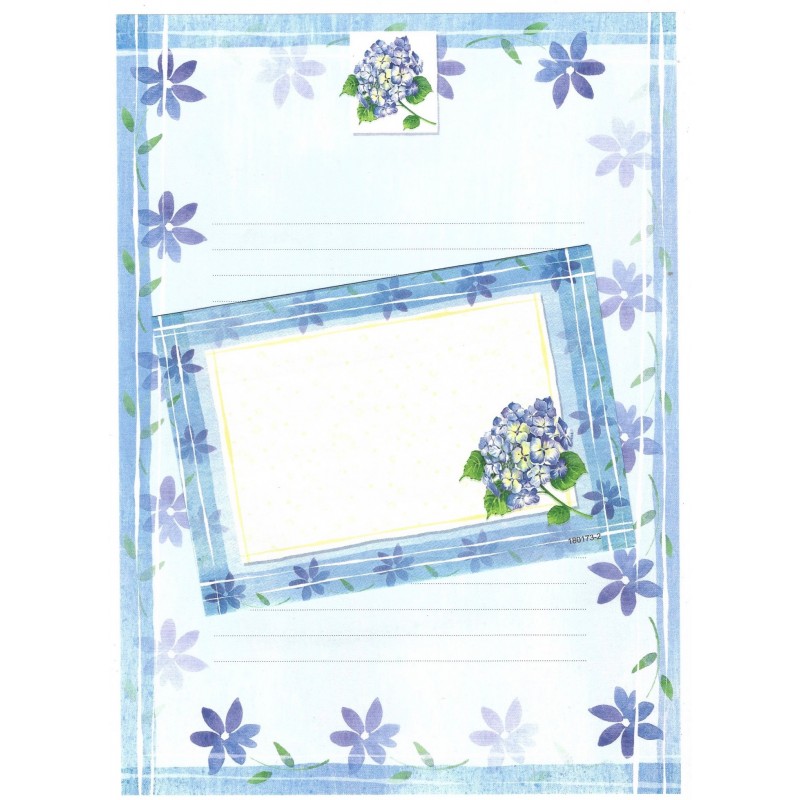 Conjunto de Papel de Carta Antigo Importado Shinn Jee Flower P180173-2