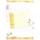 Conjunto de Papel de Carta Antigo Importado Shinn Jee Flower P180173-9