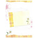 Conjunto de Papel de Carta Antigo Importado Shinn Jee Flower P180173-9