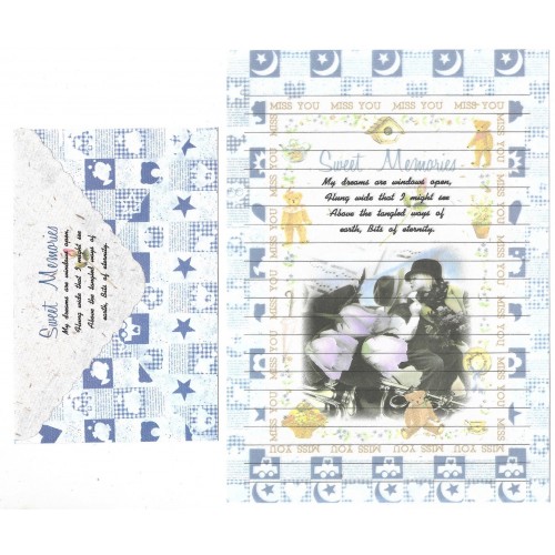 Conjunto de Papel de Carta Antigo Importado Sweet Memories P1009