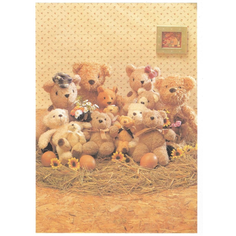 Conjunto de Papel de Carta Importado Bears MIK LT-326