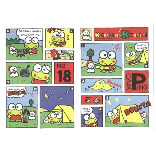 Ano 1990. Conjunto de Papel de Carta Keroppi M Vintage Sanrio