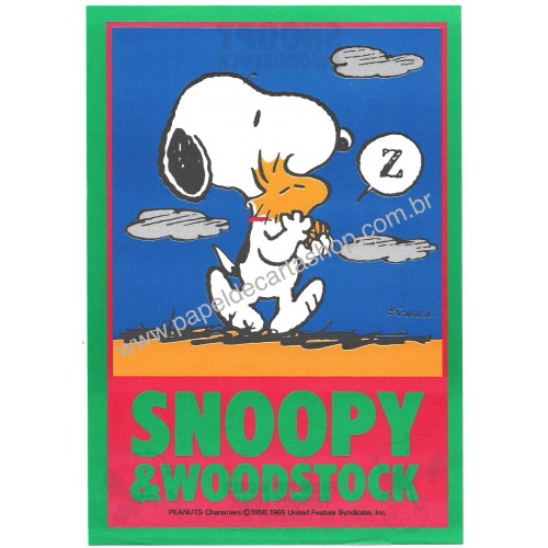 Papel de Carta Snoopy & Woodstock AMAZ Vintage Hmk Japan