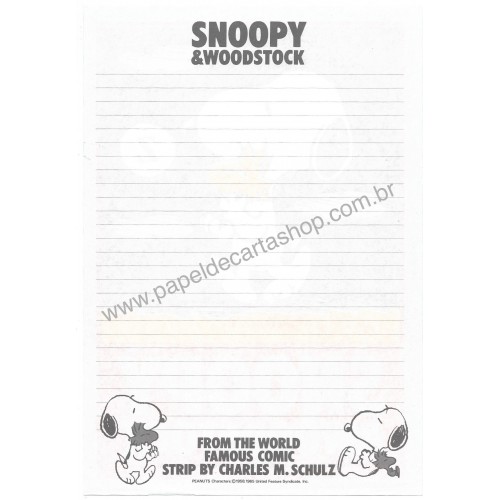 Papel de Carta Snoopy & Woodstock AMAZ Vintage Hmk Japan