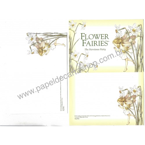 Conjunto de Papel de Carta Importado Flower Fairies The Narcissus