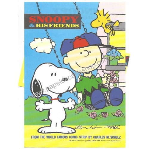 Conjunto de Papel de Carta SNOOPY & FRIENDS CAZ Vintage Hallmark Japan