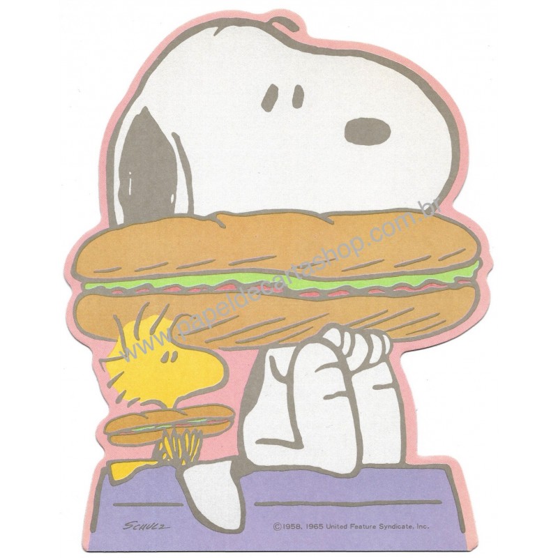 Papel de Carta Snoopy Big Sandwich Vintage Hallmark Japan