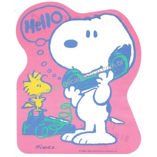 Papel de Carta Antigo (VIntage) Snoopy Hello