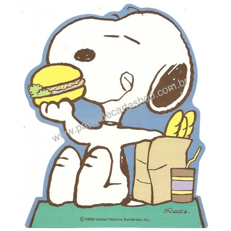 Papel de Carta Snoopy Hamburger Vintage Hallmark Japan