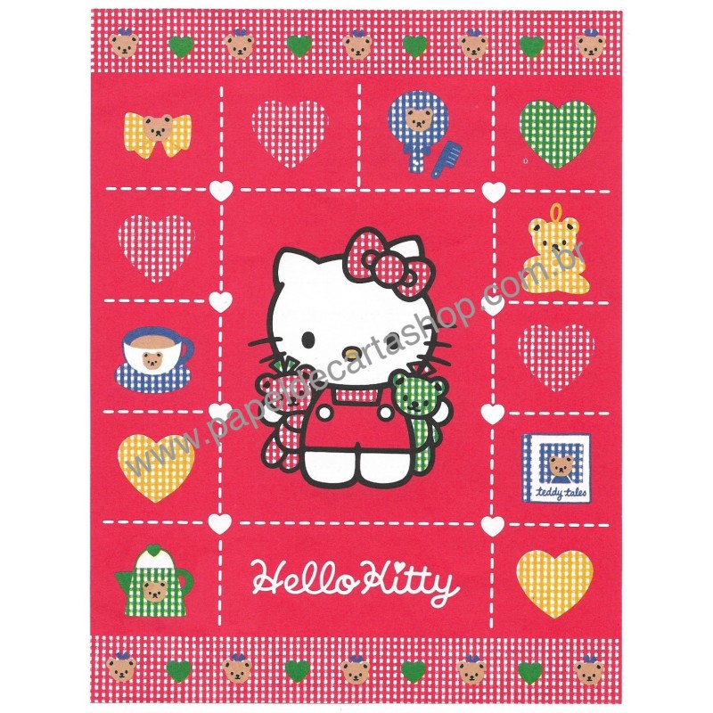 Ano 1994. Papel de Carta Hello Kitty Sanrio