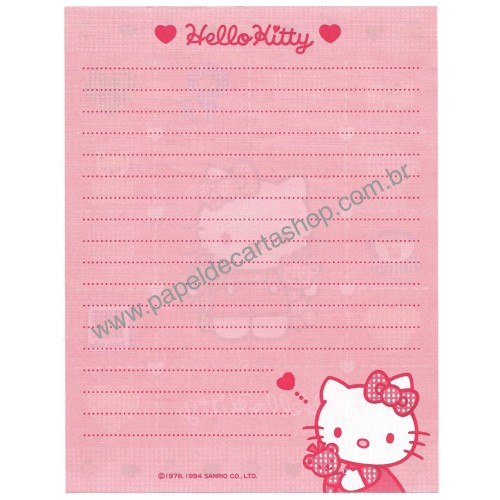 Ano 1994. Papel de Carta Hello Kitty Vintage Sanrio