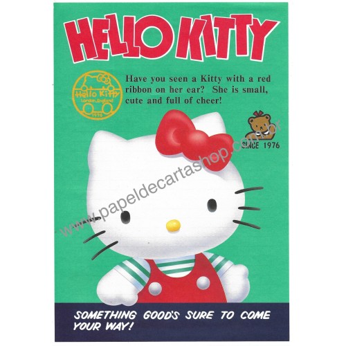 Ano 1989. Conjunto de Papel de Carta Hello Kitty CVD Sanrio