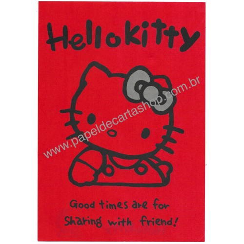 Ano 1987. Conjunto de Papel de Carta Hello Kitty CVM Sanrio