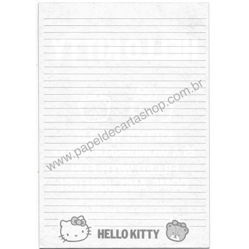 Ano 1987. Papel de Carta Hello Kitty CBLG Vintage Sanrio