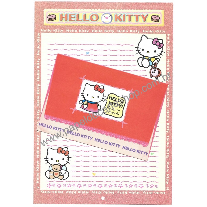 Conjunto de Papel de Carta Hello Kitty CLA Havaiana