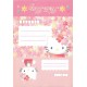 Ano 1999. Papel de Carta - Envelope Hello Kitty CVM2 Sanrio