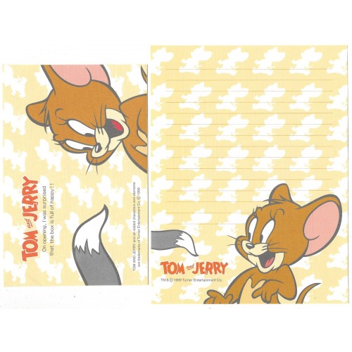 Ano 1999. Conjunto de Papel de Carta IMPORTADO Tom & Jerry CBG