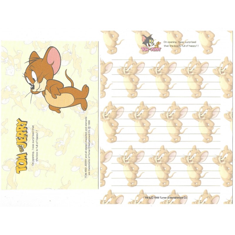 Ano 1999. Conjunto de Papel de Carta IMPORTADO Tom & Jerry CJE2