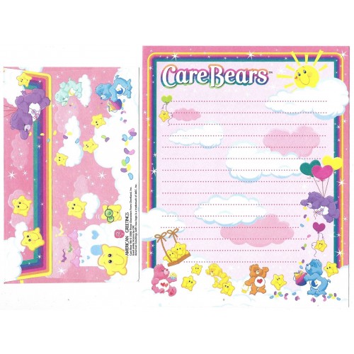 Ano 2006. Conjunto de Papel de Carta Importado Care Bears