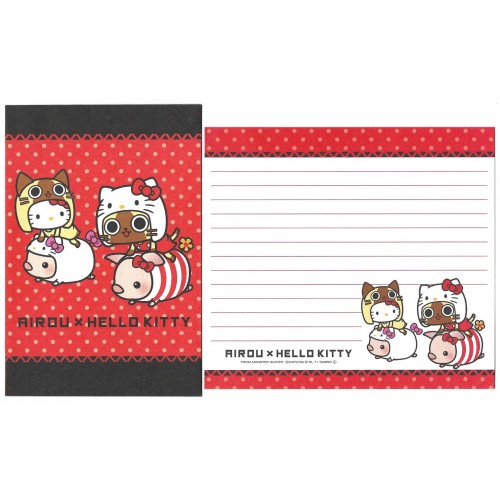Ano 2011. Kit 4 Conjuntos de Papel de Carta Hello Kitty & AIROU Sanrio
