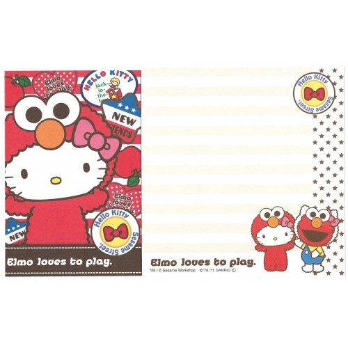 Ano 2011. Kit 4 Conjuntos de Papel de Carta Hello Kitty & Sesame Street Loves 1