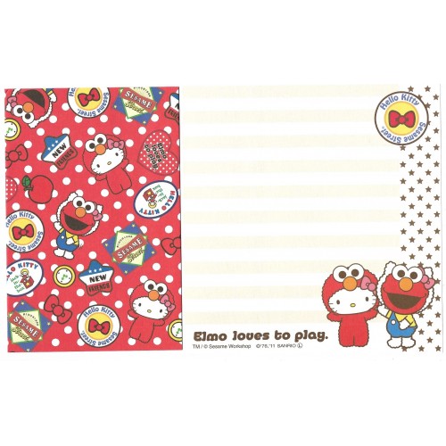 Ano 2011. Kit 4 Conjuntos de Papel de Carta Hello Kitty & Sesame Street Loves 1