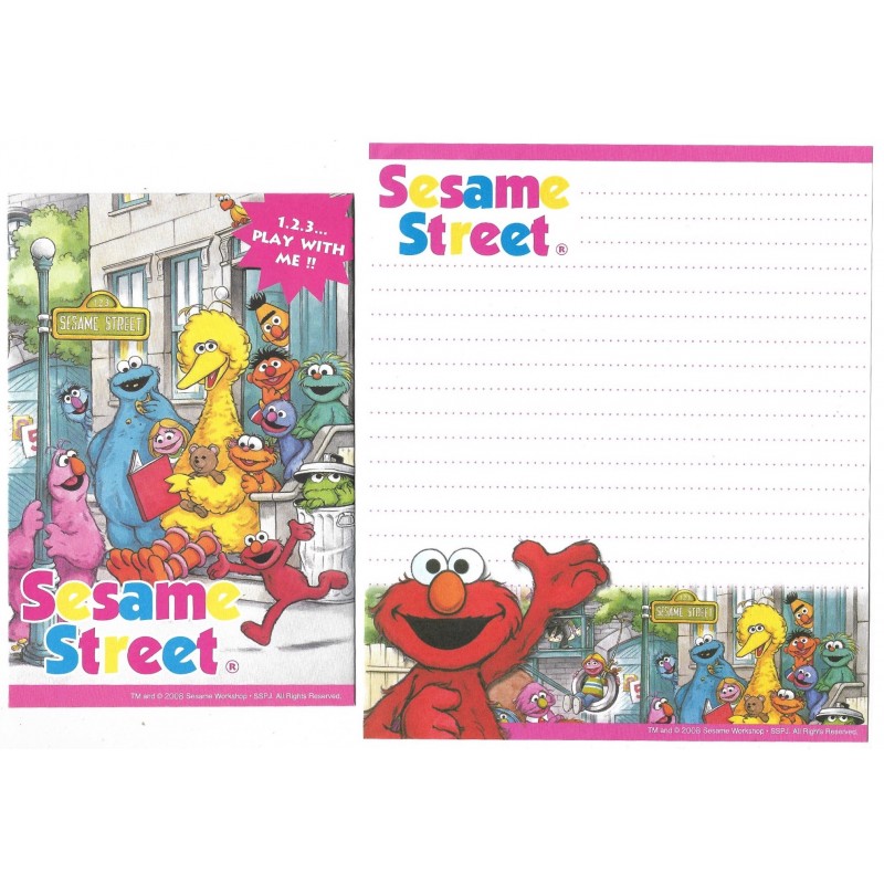 Conjunto de Papel de Carta IMPORTADO Sesame Street 28