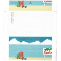 Ano 1982. Papel de Carta-Envelope Tropical High Vintage Sanrio